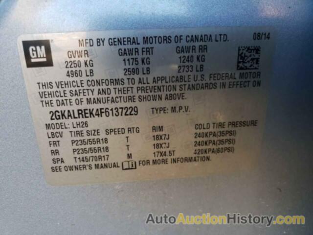 GMC TERRAIN SLE, 2GKALREK4F6137229