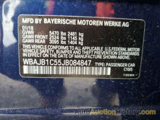 BMW 5 SERIES, WBAJB1C55JB084847