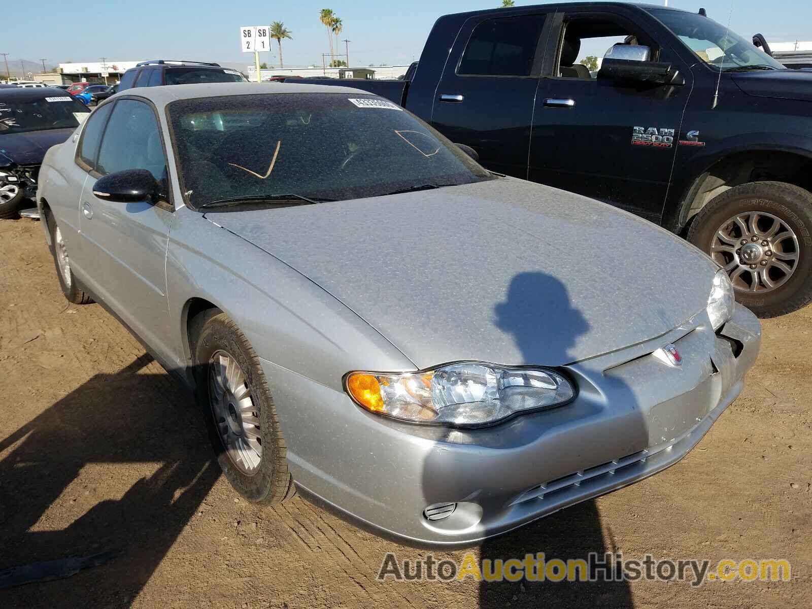 2002 CHEVROLET MONTECARLO LS, 2G1WW12E829217577