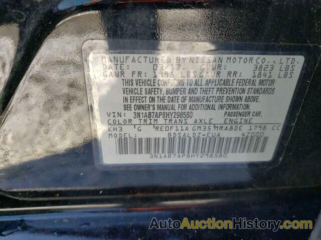 NISSAN SENTRA S, 3N1AB7AP8HY298580