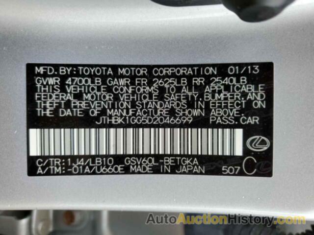 LEXUS ES350 350, JTHBK1GG5D2046699