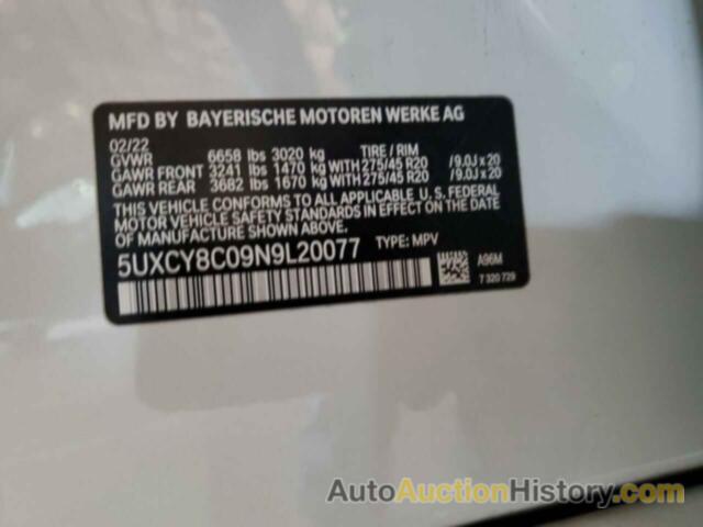 BMW X6 M50I, 5UXCY8C09N9L20077
