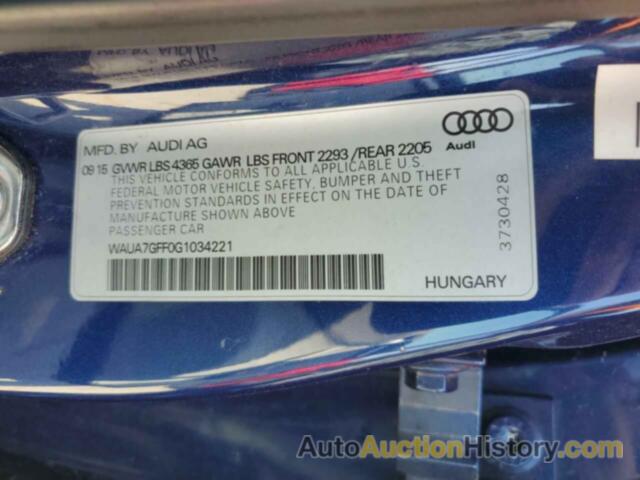 AUDI A3 PREMIUM, WAUA7GFF0G1034221