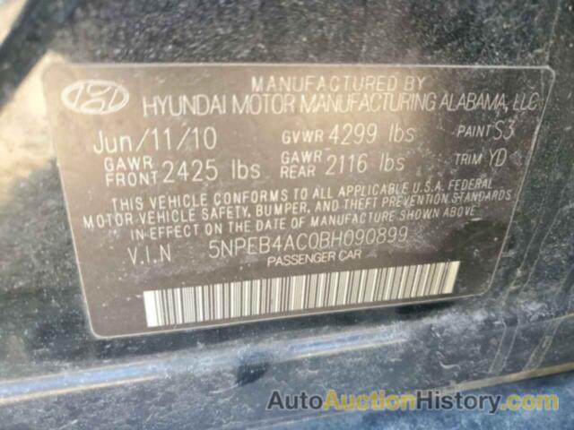 HYUNDAI SONATA GLS, 5NPEB4AC0BH090899