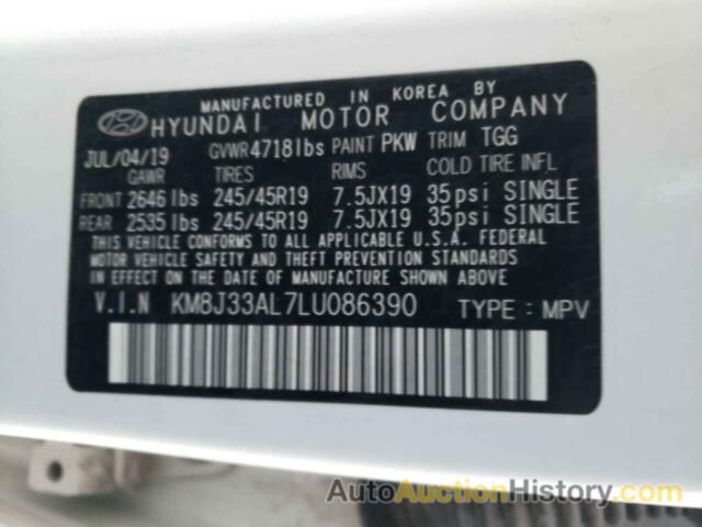 HYUNDAI TUCSON LIMITED, KM8J33AL7LU086390