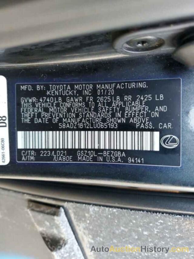 LEXUS ES350 350, 58ADZ1B12LU065193