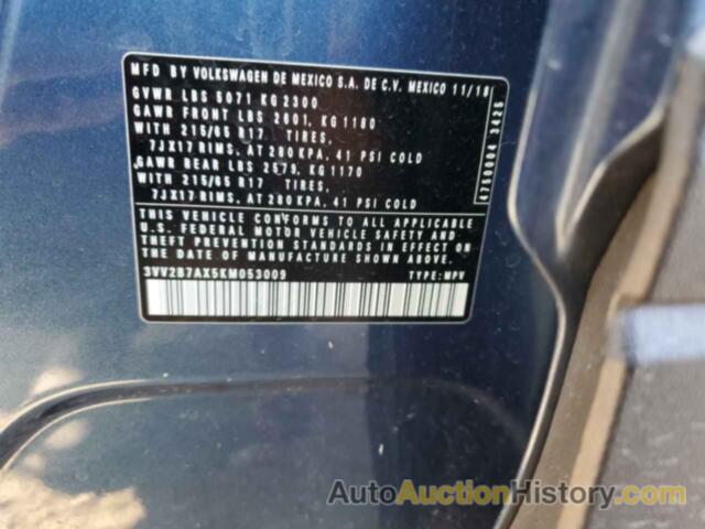 VOLKSWAGEN TIGUAN SE, 3VV2B7AX5KM053009