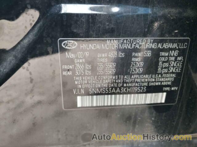 HYUNDAI SANTA FE LIMITED, 5NMS53AA3KH119523