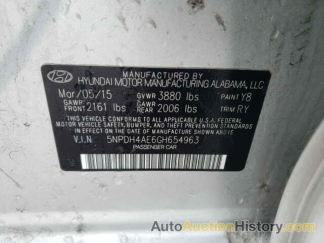 HYUNDAI ELANTRA SE, 5NPDH4AE6GH654963