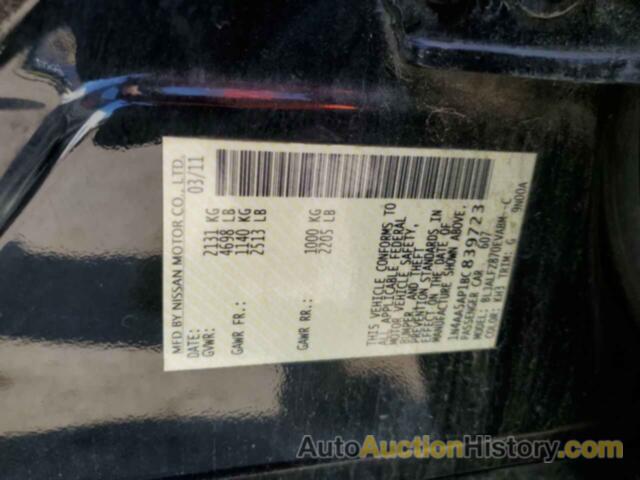 NISSAN MAXIMA S, 1N4AA5AP1BC839723