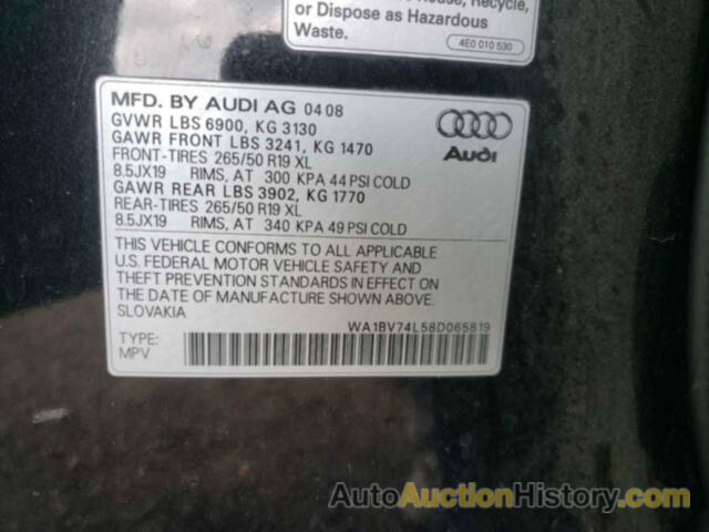 AUDI Q7 4.2 QUATTRO PREMIUM, WA1BV74L58D065819