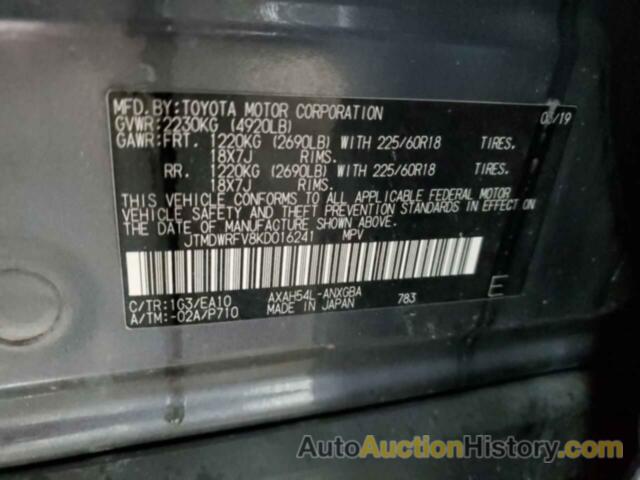 TOYOTA RAV4 LIMITED, JTMDWRFV8KD016241