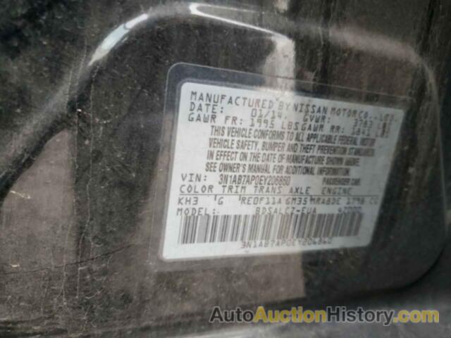 NISSAN SENTRA S, 3N1AB7AP0EY206860