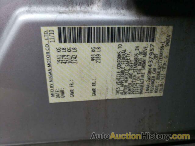 NISSAN ALTIMA BASE, 1N4AL2AP3BN437957