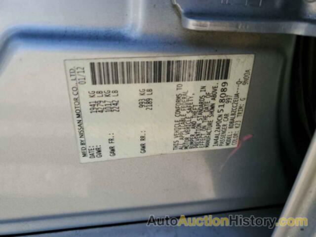 NISSAN ALTIMA BASE, 1N4AL2AP0CN518089