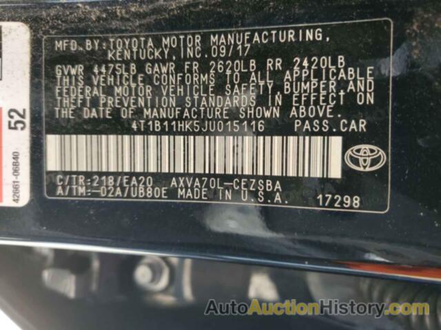 TOYOTA CAMRY L, 4T1B11HK5JU015116