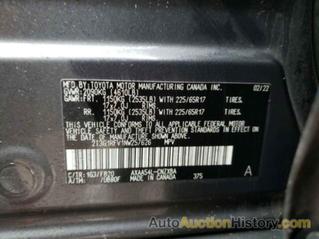 TOYOTA RAV4 LE, 2T3G1RFV1NW257626