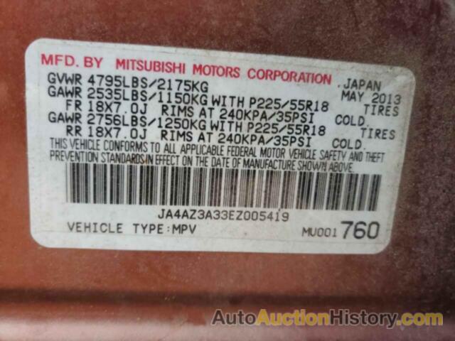 MITSUBISHI OUTLANDER SE, JA4AZ3A33EZ005419