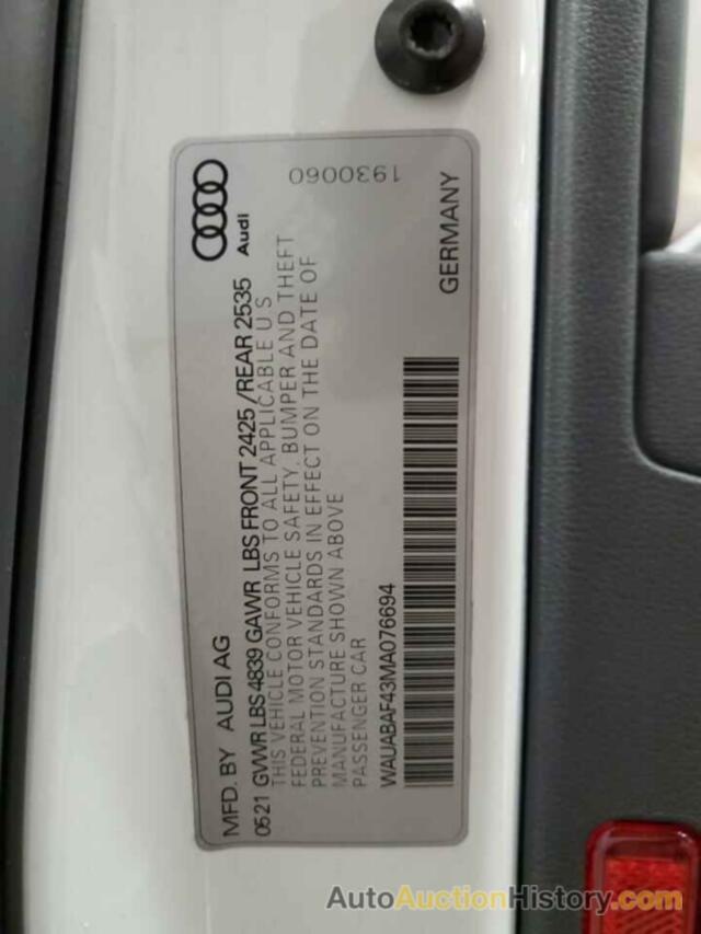 AUDI A4 PREMIUM 40, WAUABAF43MA076694