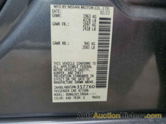 NISSAN ALTIMA S, 1N4BL4BV5PN357760