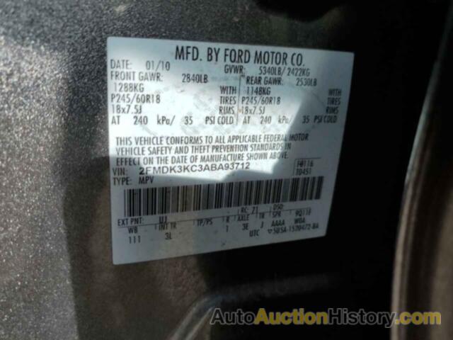 FORD EDGE LIMITED, 2FMDK3KC3ABA93712