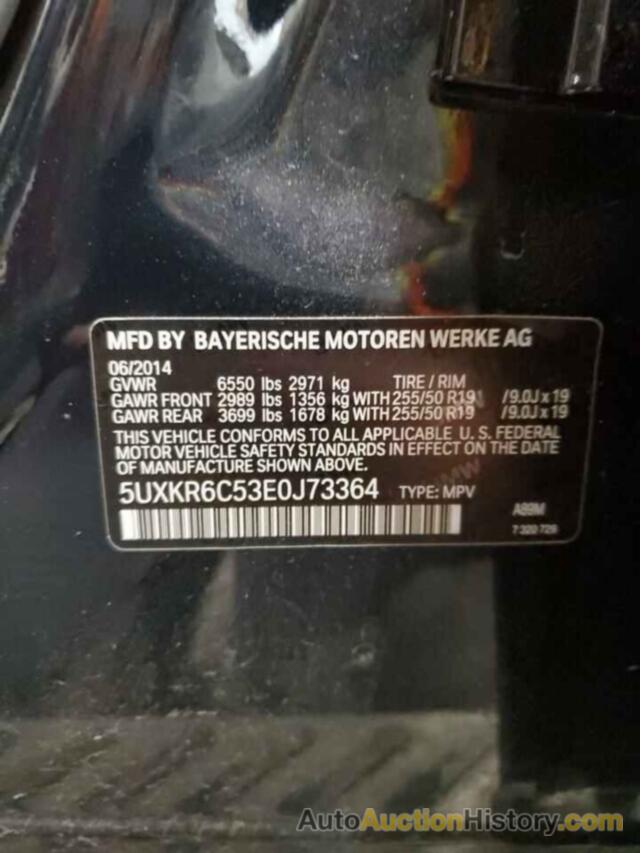 BMW X5 XDRIVE50I, 5UXKR6C53E0J73364