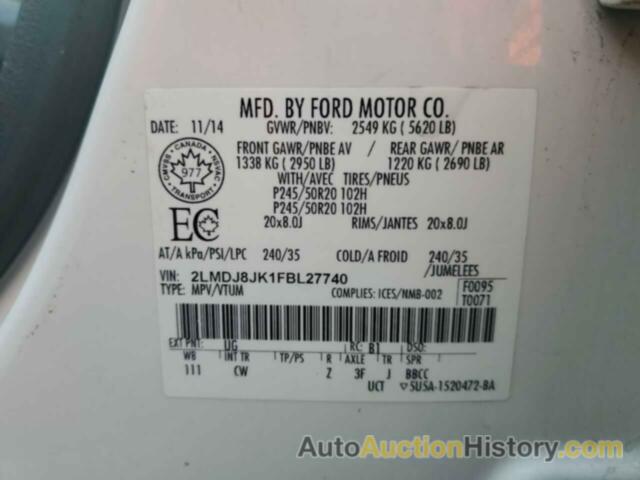 LINCOLN MKX, 2LMDJ8JK1FBL27740