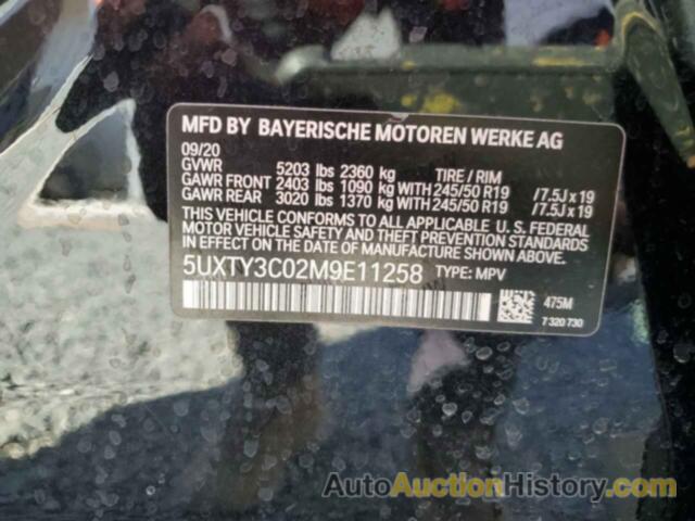 BMW X3 SDRIVE30I, 5UXTY3C02M9E11258