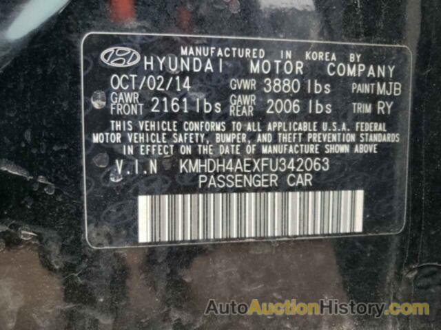 HYUNDAI ELANTRA SE, KMHDH4AEXFU342063