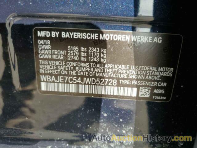 BMW 5 SERIES XI, WBAJE7C54JWD52728