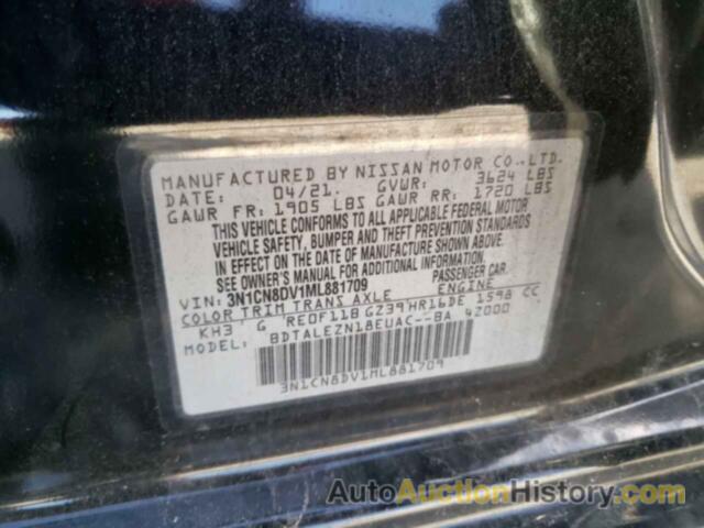 NISSAN VERSA S, 3N1CN8DV1ML881709