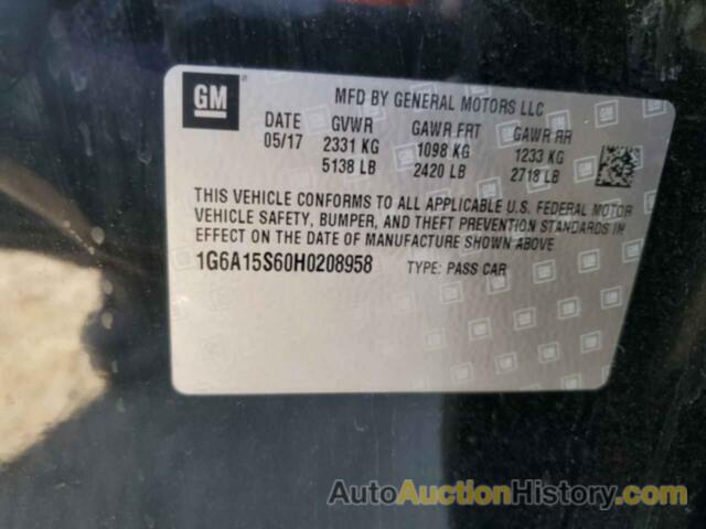 CADILLAC CTS, 1G6A15S60H0208958