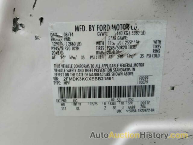 FORD EDGE LIMITED, 2FMDK3KCXEBB21561