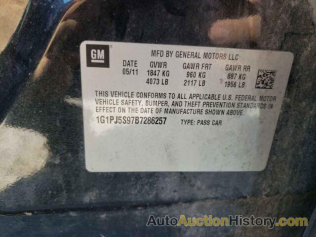 CHEVROLET CRUZE ECO, 1G1PJ5S97B7286257