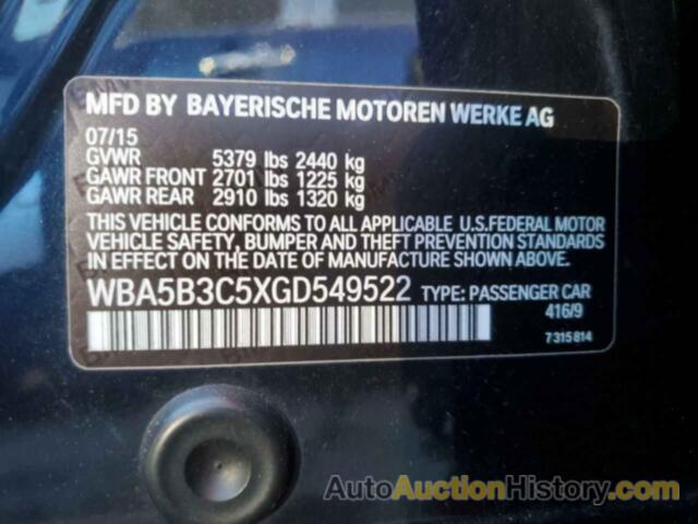 BMW 5 SERIES XI, WBA5B3C5XGD549522