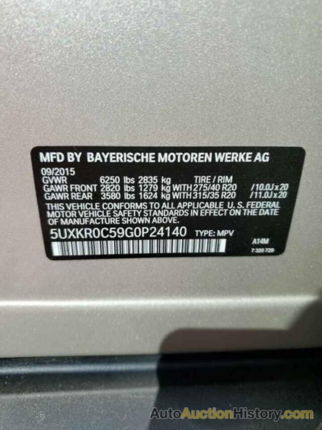 BMW X5 XDRIVE35I, 5UXKR0C59G0P24140