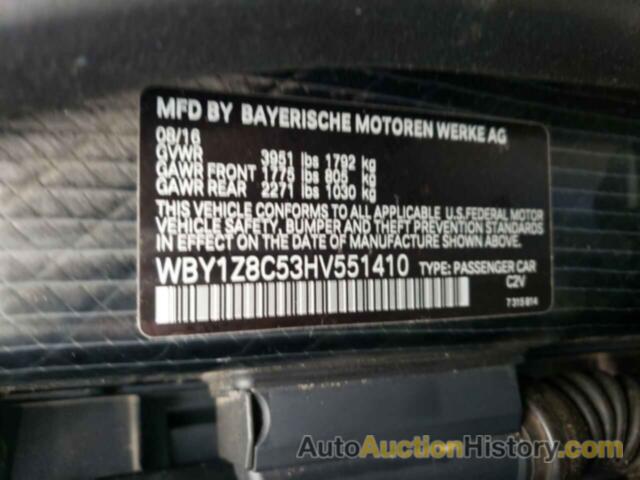 BMW I SERIES REX, WBY1Z8C53HV551410