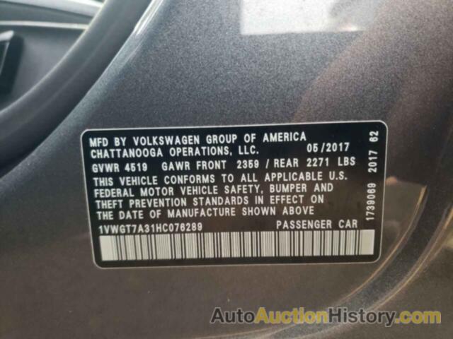 VOLKSWAGEN PASSAT SE, 1VWGT7A31HC076289