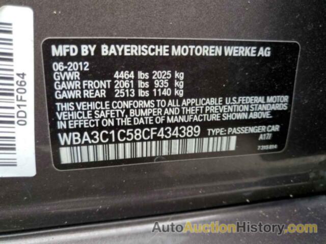 BMW 3 SERIES I SULEV, WBA3C1C58CF434389