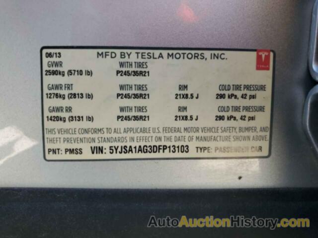 TESLA MODEL S, 5YJSA1AG3DFP13103