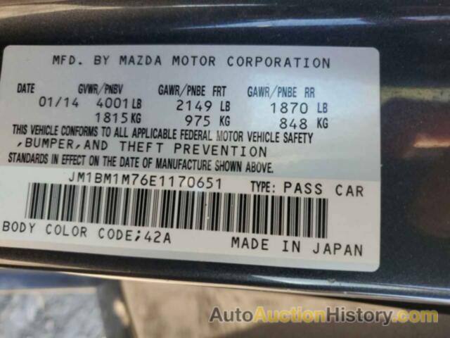 MAZDA 3 GRAND TOURING, JM1BM1M76E1170651