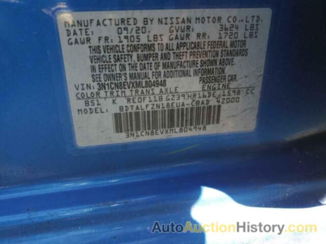 NISSAN VERSA SV, 3N1CN8EVXML804948