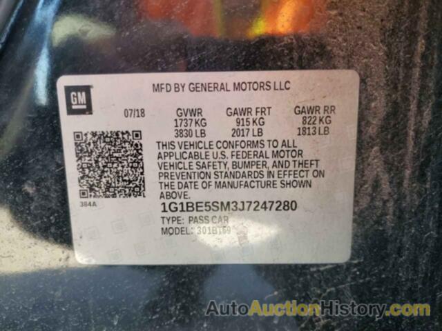 CHEVROLET CRUZE LT, 1G1BE5SM3J7247280