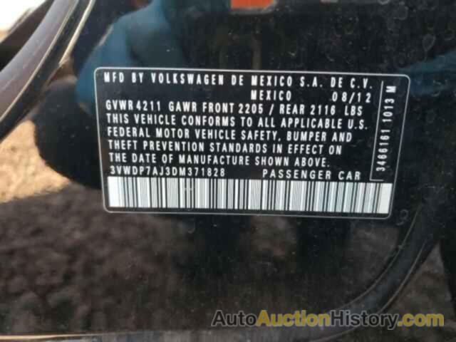 VOLKSWAGEN JETTA SE, 3VWDP7AJ3DM371828