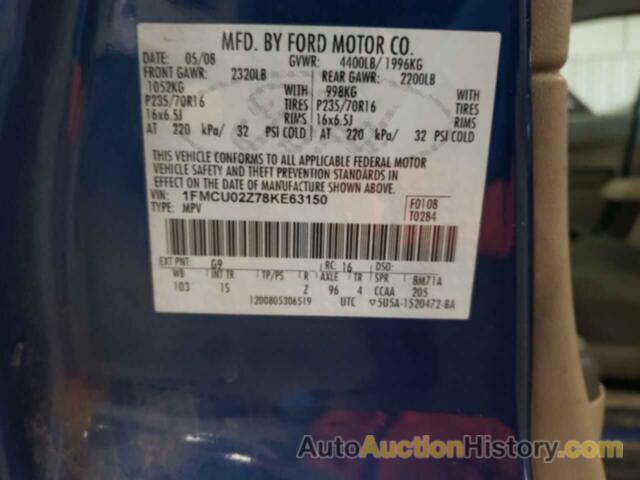 FORD ESCAPE XLS, 1FMCU02Z78KE63150