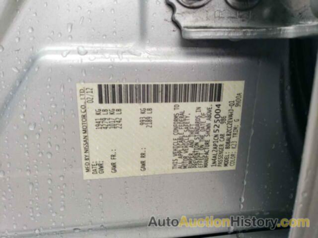 NISSAN ALTIMA BASE, 1N4AL2AP1CN525004