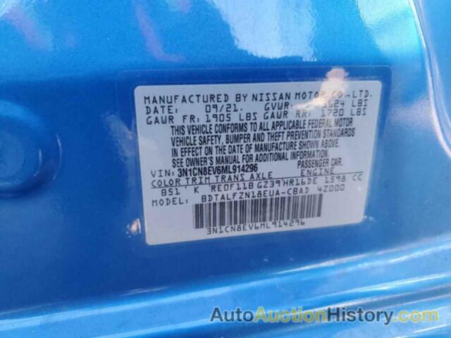 NISSAN VERSA SV, 3N1CN8EV6ML914296