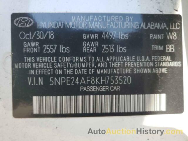 HYUNDAI SONATA SE, 5NPE24AF8KH753520