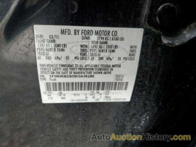 FORD EXPLORER XLT, 1FMHK8D80BGA36286