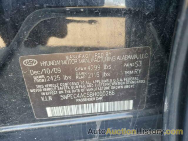 HYUNDAI SONATA SE, 5NPEC4AC5BH000286